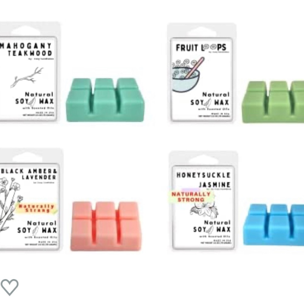 Scented Wax Melts All Natural 4 Packs (2.50 oz each) Scented Soy Cubes